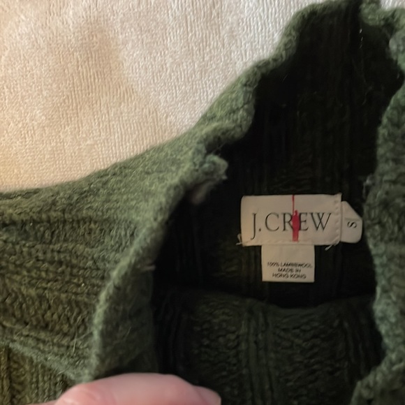 J Crew, 100% wool sweater, size S, forest green - Picture 4 of 5
